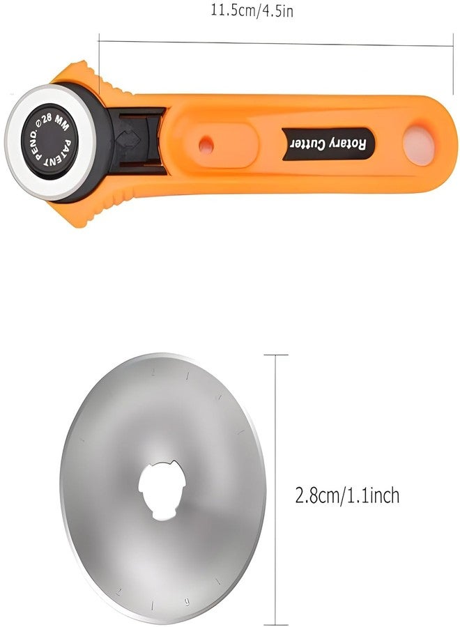 Artnery Rotary Cutter Easy Fabric Cutting Scrapbooking Comfortable Handle for Right and Left Handed Cutting Tool Quilting Crafting Sewing (28mm) - Image 4